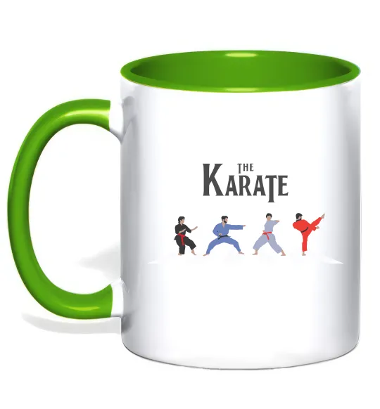 Чашка с цветной ручкой The Karate Лаймовый фото