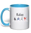 Чашка с цветной ручкой The Karate Голубой фото