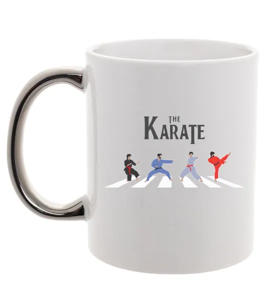 Чашка с цветной ручкой The Karate Серебро фото