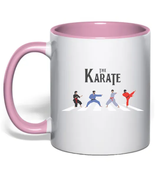 Чашка с цветной ручкой The Karate Нежно розовый фото