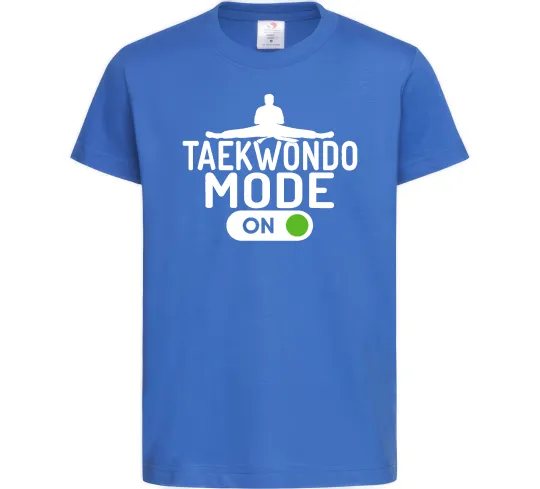 Детская футболка Taekwondo mode on Ярко-синий фото