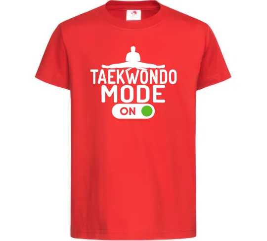 Детская футболка Taekwondo mode on Красный фото