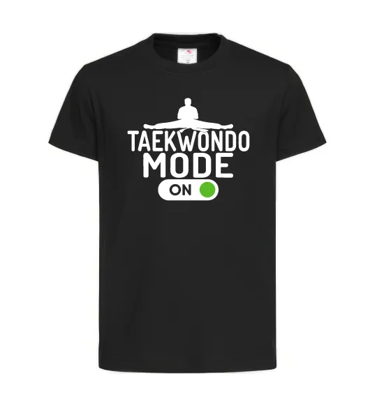 Детская футболка Taekwondo mode on Черный фото