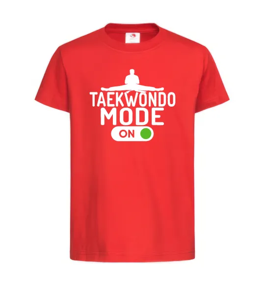 Детская футболка Taekwondo mode on Красный фото