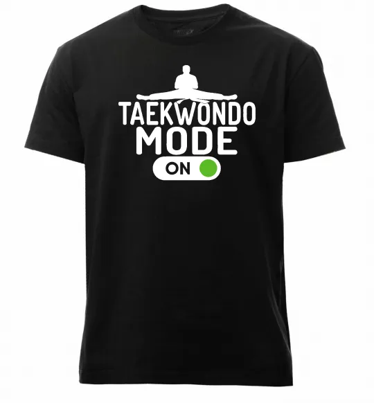 Мужская премиум футболка Taekwondo mode on Черный фото