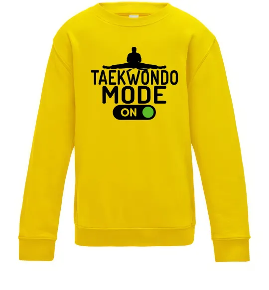 Детский Свитшот Taekwondo mode on Солнечно желтый фото