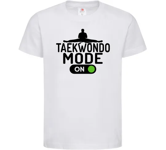 Детская футболка Taekwondo mode on Белый фото