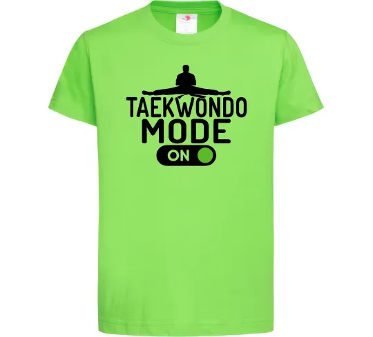 Детская футболка Taekwondo mode on Лаймовый фото