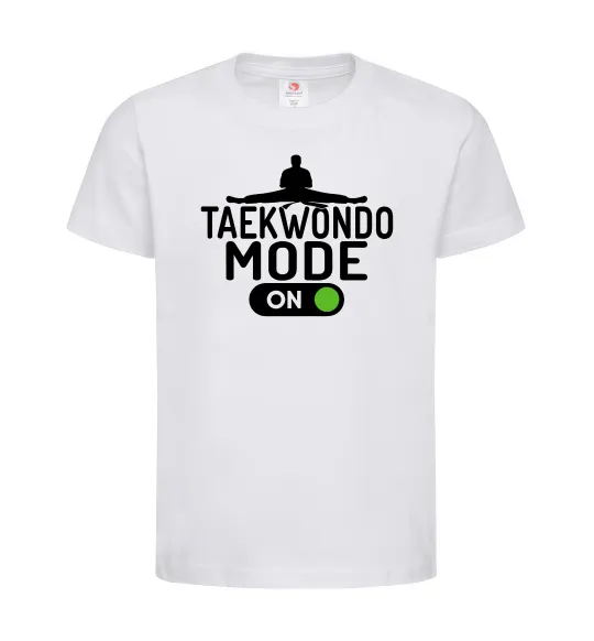 Детская футболка Taekwondo mode on Белый фото