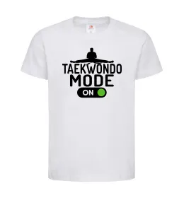 Детская футболка Taekwondo mode on Белый фото