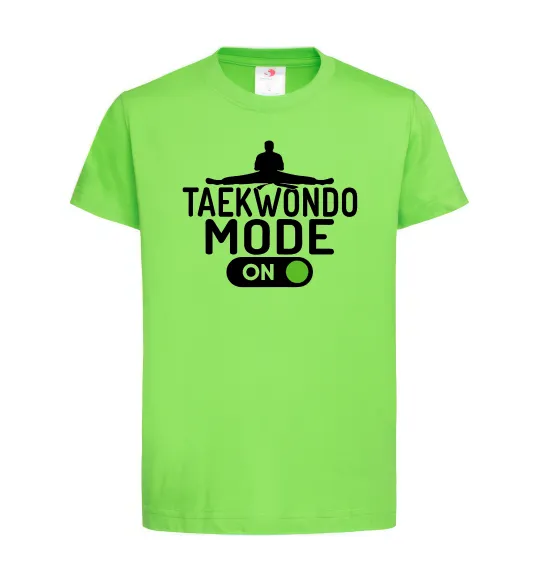 Детская футболка Taekwondo mode on Лаймовый фото