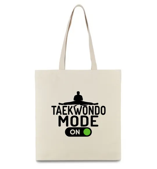 Эко-сумка Taekwondo mode on Бежевый фото