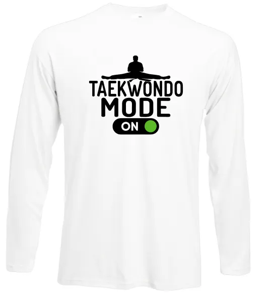 Лонгслив Taekwondo mode on Белый фото