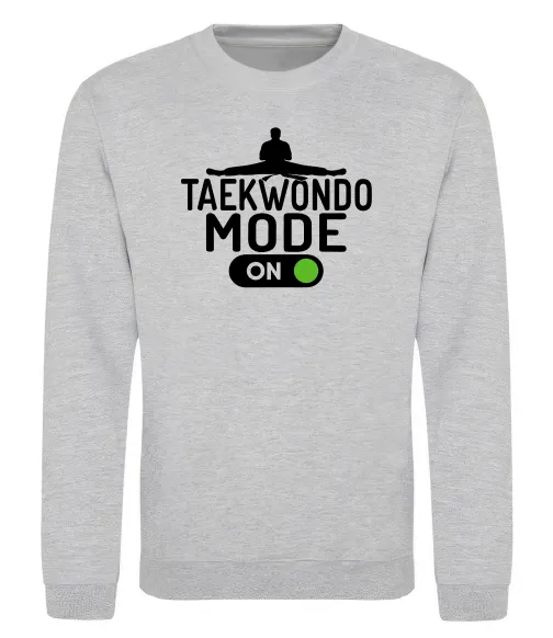 Свитшот Taekwondo mode on Серый меланж фото
