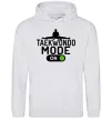 Мужская толстовка (худи) Taekwondo mode on Серый меланж фото