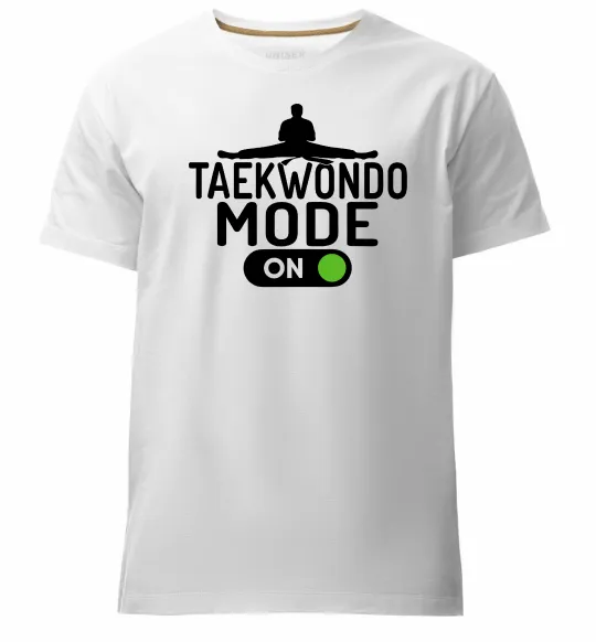 Мужская премиум футболка Taekwondo mode on Белый фото