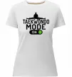 Женская премиум футболка Taekwondo mode on Белый фото
