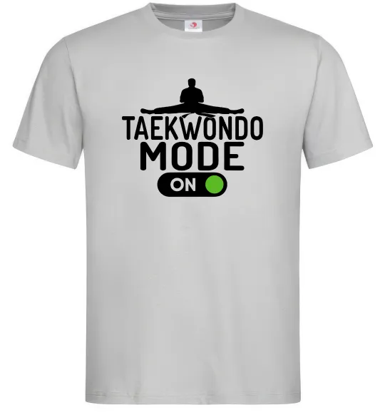 Мужская футболка Taekwondo mode on Серый фото