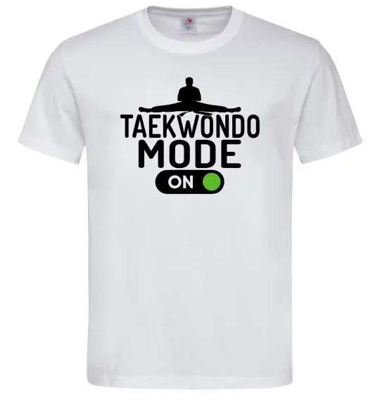 Мужская футболка Taekwondo mode on Белый фото