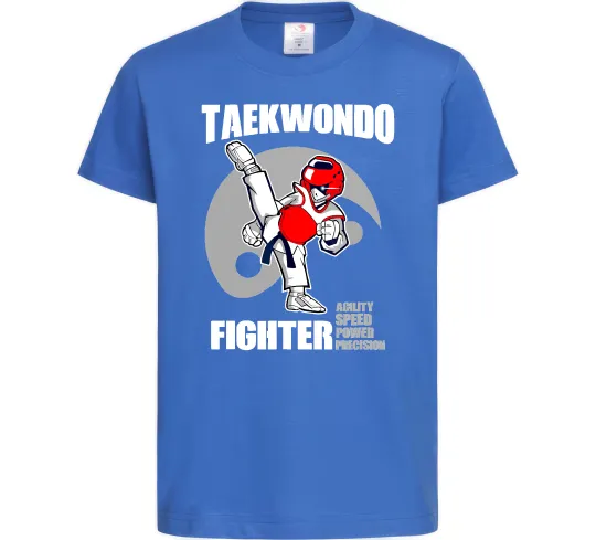 Детская футболка Taekwondo fighter Ярко-синий фото
