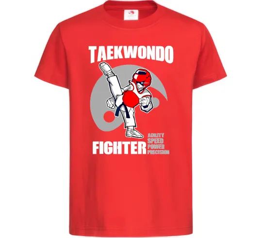 Детская футболка Taekwondo fighter Красный фото