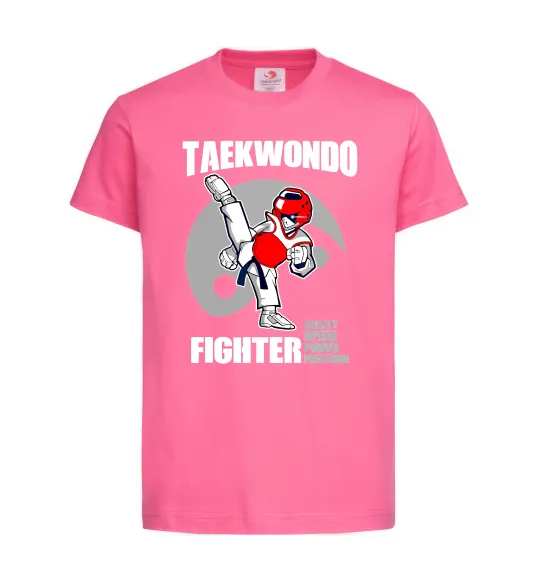 Детская футболка Taekwondo fighter Ярко-розовый фото