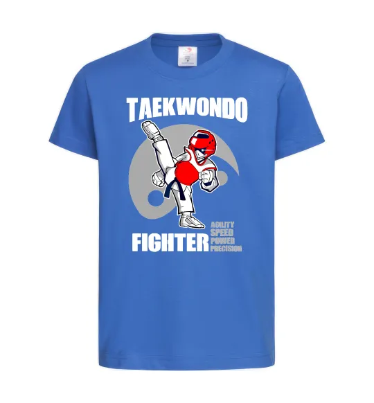 Детская футболка Taekwondo fighter Ярко-синий фото