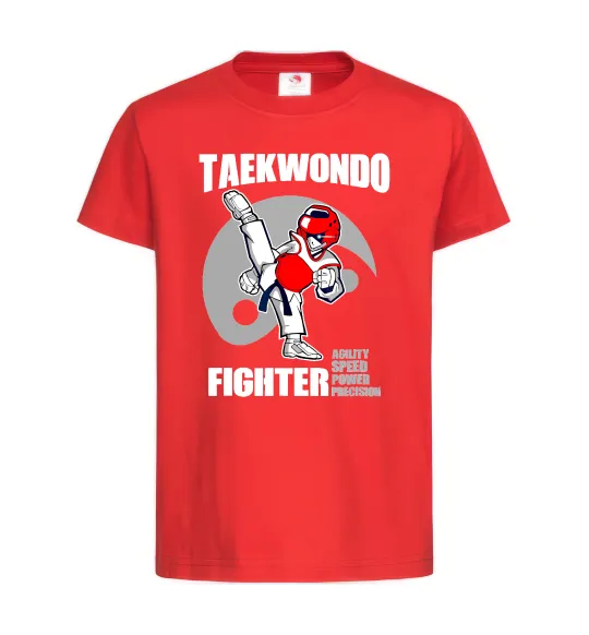 Детская футболка Taekwondo fighter Красный фото