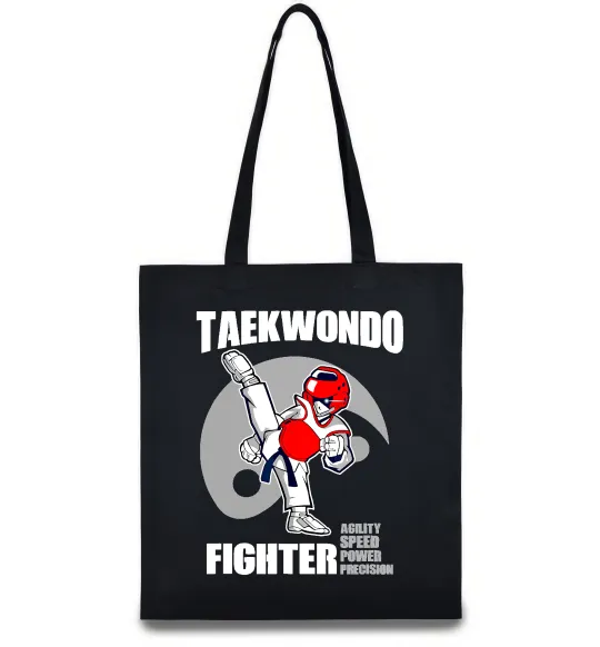 Эко-сумка Taekwondo fighter Черный фото