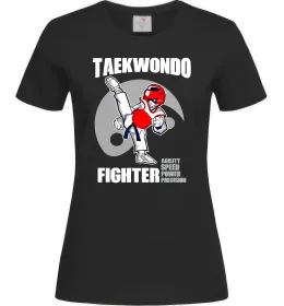 Женская футболка Taekwondo fighter Черный фото