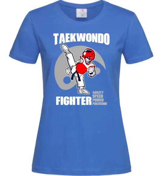 Женская футболка Taekwondo fighter Ярко-синий фото