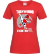 Женская футболка Taekwondo fighter Красный фото