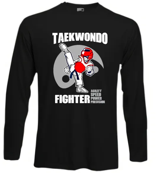 Лонгслив Taekwondo fighter Черный фото