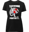 Женская премиум футболка Taekwondo fighter Черный фото