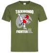 Мужская футболка Taekwondo fighter Оливковый фото