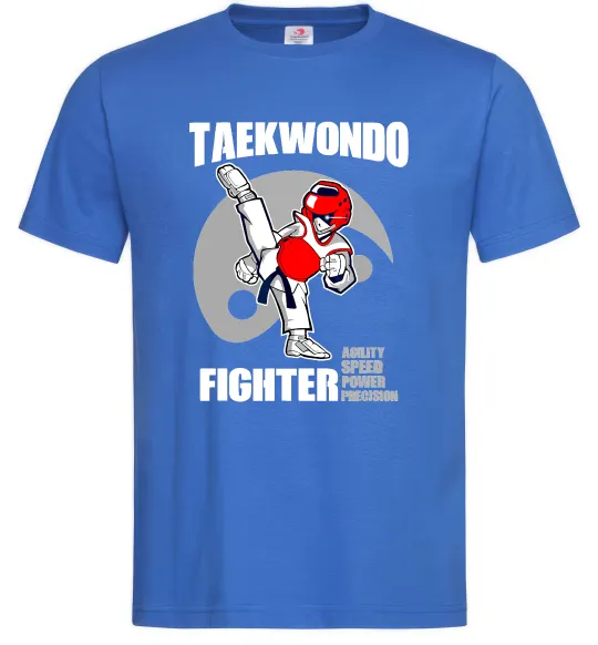 Мужская футболка Taekwondo fighter Ярко-синий фото