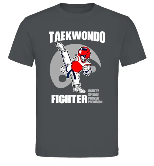 Мужская футболка Taekwondo fighter Графит фото