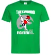 Мужская футболка Taekwondo fighter Зеленый фото