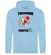 Мужская толстовка (худи) Taekwondo fighter Голубой фото