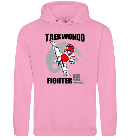 Женская толстовка (худи) Taekwondo fighter Розовый фото