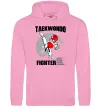 Женская толстовка (худи) Taekwondo fighter Розовый фото