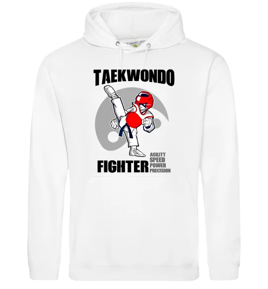Женская толстовка (худи) Taekwondo fighter Белый фото