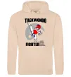 Женская толстовка (худи) Taekwondo fighter Песочный фото