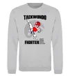 Свитшот Taekwondo fighter Серый меланж фото