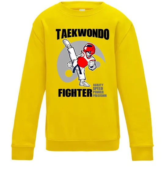 Детский Свитшот Taekwondo fighter Солнечно желтый фото
