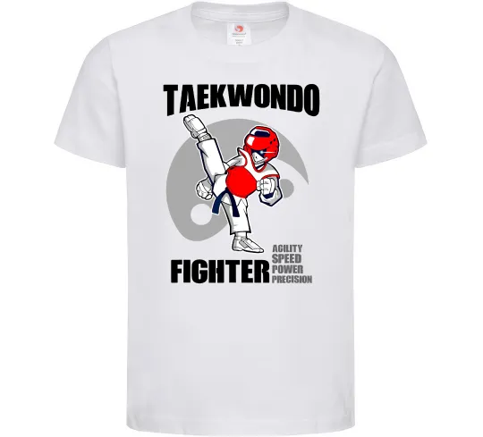 Детская футболка Taekwondo fighter Белый фото