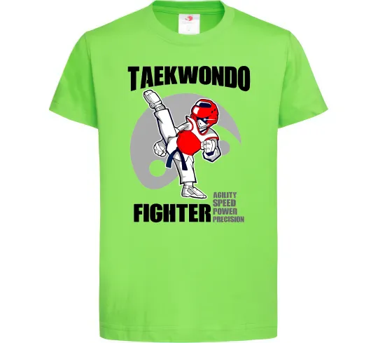Детская футболка Taekwondo fighter Лаймовый фото