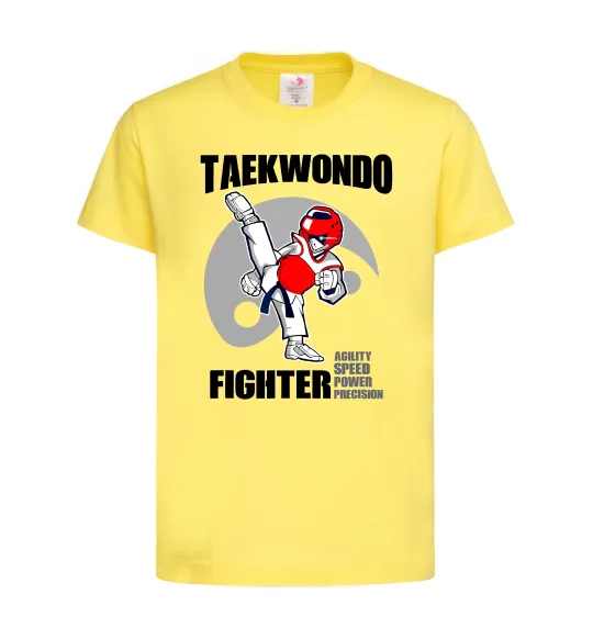 Детская футболка Taekwondo fighter Лимонный фото