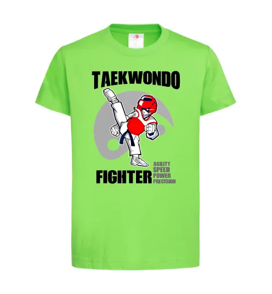 Детская футболка Taekwondo fighter Лаймовый фото