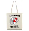 Эко-сумка Taekwondo fighter Бежевый фото
